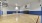 a basketball court with a basketball hoop